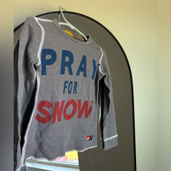 Aviator Nation Other - Aviator Nation Pray For Snow Long Sleeve Shirt  - Size 4